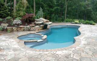 The Allure Fiberglass Swimming Pool with Spa