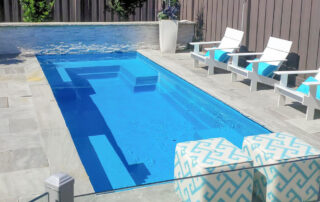 Palladium Plunge Fiberglass Pool - Sapphire Blue