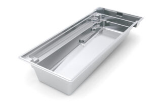 The Reflection with Auto Cover Fiberglass Pool 3D Rendering